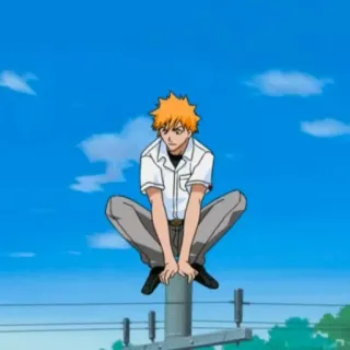 🍁 34de7ea3 Ichigo Kurosaki Bleach Anime, Manga, Ichigo Kurosaki, Bleach whatsapp sticker