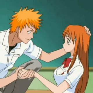 🍁 cb18dc01 Ichigo Kurosaki Bleach Anime, Bleach, Ichigo, Kurosaki, Pasangan, Teman, Kasih sayang, Kartun, Anime, Persahabatan whatsapp sticker