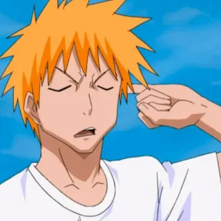 🍁 d5631681 Ichigo Kurosaki Bleach Anime, Manga, Karakter, Rambut oranye, Ichigo, Bleach whatsapp sticker
