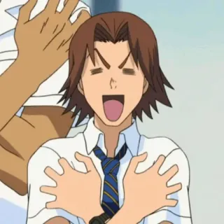 🍁 f762a995 Anime, Kartun, Karakter, Seragam sekolah, Potret, Senyum whatsapp sticker