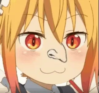 👃 dc93c8a3 Tohru Miss Kobayashi's Dragon Maid Anime, Dragão, Empregada, Engraçado, Desenho animado telegram sticker