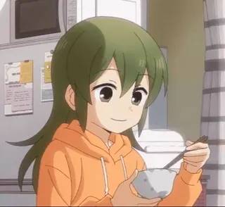 👀 ed8a7f84 Anime, Garota, Comendo, Fofa, Moletom com capuz, Tigela, Hashis telegram sticker