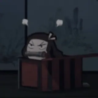 🖤 5a58421e Nezuko Kamado Demon Slayer アニメ, 鬼滅の刃, 禰豆子, 竈門禰豆子, かわいい, 怒り whatsapp sticker