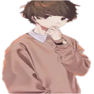 🤔 34bf7597 Аниме, Парень, Манга, Персонаж, Каваий telegram sticker