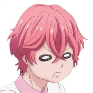 😠 4ba4099e Аниме, Мультфильм, Розовые волосы, Выражение, Смешной, Стикер telegram sticker