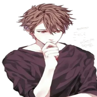 🧐 866eb668 Аниме, Парень, Персонаж, Иллюстрация telegram sticker