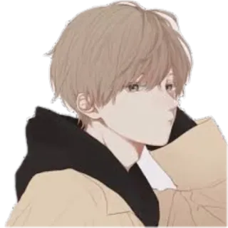 🙄 b8c4cffe Аниме, Парень, Мультфильм, Портрет, Стиль, Рисунок telegram sticker