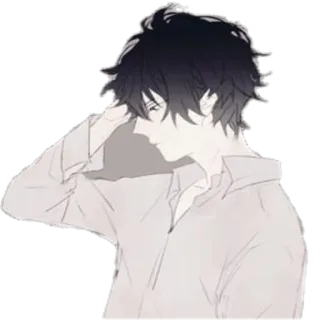😓 c4b71ff1 Аниме, Манга, Парень, Персонаж, Иллюстрация telegram sticker