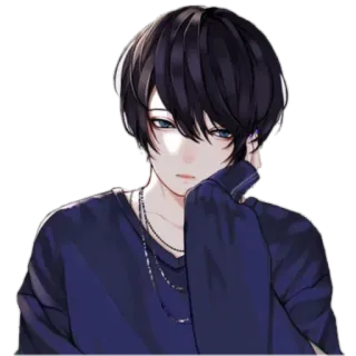 🤔 cb4043df Аниме, Парень, Иллюстрация, Персонаж telegram sticker