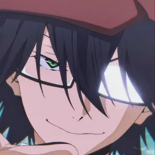 🎭 ef44b6e9 Anime, Charakter, Cartoon, Hut, Brille telegram sticker