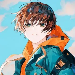 😳 a74792a9 anime, anak laki-laki, karakter, ilustrasi, seni, kartun telegram sticker