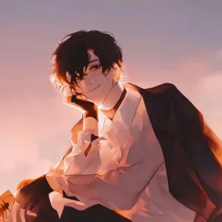 😊 abbf334d Anime, Potret, Pria, Setelan, Seni, Pria, Langit telegram sticker