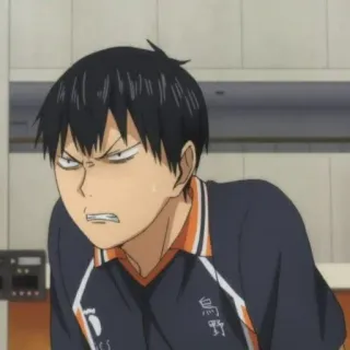 😤 8253a589 Tobio Kageyama Haikyu!! Anime, Haikyuu, Kageyama, Tobio, Manga, Marah, Kesal telegram sticker