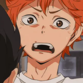 😨 d4b7fbc3 Hinata Shoyo Haikyuu!! Anime, Haikyuu, Hinata, Shoyo, Bola voli, takut, ketakutan telegram sticker