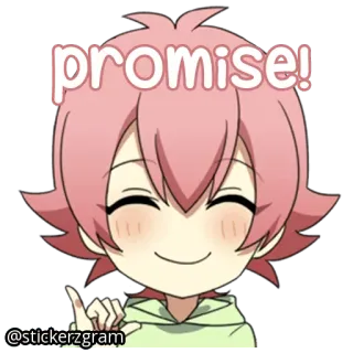 🤙 cd8b13be promise! Anime, Janji, Imut, Karakter, Stiker whatsapp sticker
