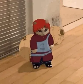 🐈 25aa3950 Gaara Naruto кот, Наруто, аниме, Гаара, песок, мультфильм, смешной telegram sticker