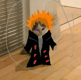 🐈 3e960d00 Pain Naruto кот, Наруто, аниме, Пейн, манга, смешной, мультфильм telegram sticker