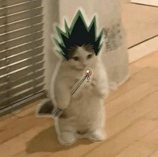 Standing Cat Anime @Icarusfalls whatsapp stickers