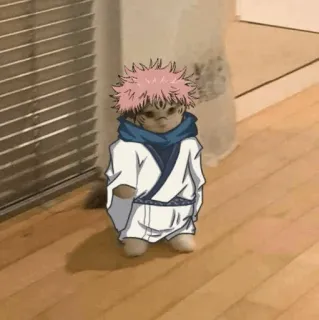 🐈 918971ea Yuji Itadori Jujutsu Kaisen кот, аниме, манга, Jujutsu Kaisen, Юдзи Итадори, смешной, милый telegram sticker