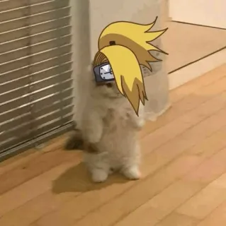 Standing Cat Anime @Icarusfalls telegram stickers