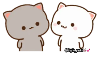☺️ 9c17cc2a 고양이, 귀여운, 카와이, 스티커, 동물 telegram sticker