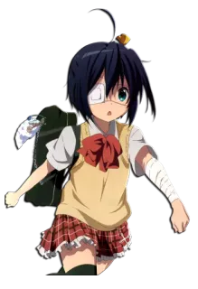 🏃 2b1d2bd0 Rikka Takanashi Love, Chunibyo & Other Delusions! Anime, Nhân vật, Rikka Takanashi, Chunibyo, Bịt mắt telegram sticker