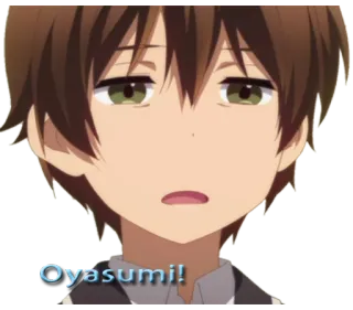 😴 83facf9b Oyásumi! anime, buồn ngủ, chúc ngủ ngon, lời chào, tiếng Nhật telegram sticker