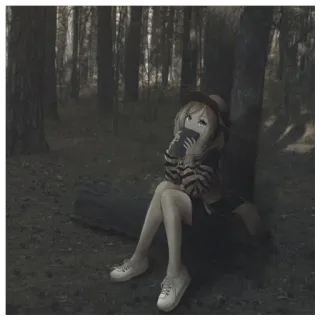 💣 9a18aea2 Anime Mädchen, Wald, Wälder, Lesen, Hut, Anime, Mädchen telegram sticker