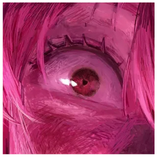 🎆 bdd93d1b Auge, rosa, Porträt, Kunstwerk telegram sticker