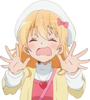 😳 87d93cc2 Anime Mädchen, geschockt, überrascht, Cartoon, Kawaii, süß, Ausdruck, Anime telegram sticker