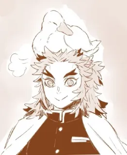 🌟 2de94969 Rengoku Kyoujurou Demon Slayer Anime, Rengoku, Kyojuro, Demon Slayer, Bebek telegram sticker