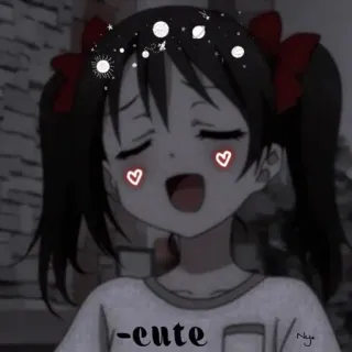 ❤️ 176a50f8 cute anime, imut, hati, kawaii telegram sticker