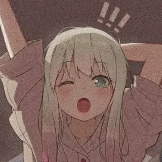 ❤️ 58ef6bb1 Anime, Lucu, Gadis, Kartun, Terkejut, Seru telegram sticker