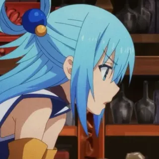 ✨ 5cf131a6 Aqua Konosuba Anime, Nữ, Nhân vật, Tóc xanh, Xanh dương telegram sticker