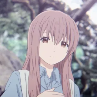 ✨ c82a7d14 Nishimiya Shoko A Silent Voice Anime, Cô gái, Dễ thương, Hình minh họa, Nhân vật, Chân dung telegram sticker