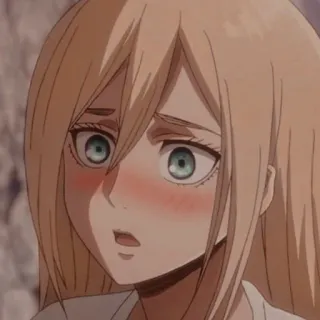 ✨ e611ed84 Historia Reiss Attack on Titan Anime, Nhân vật, Tóc vàng, Dễ thương, Historia Reiss telegram sticker