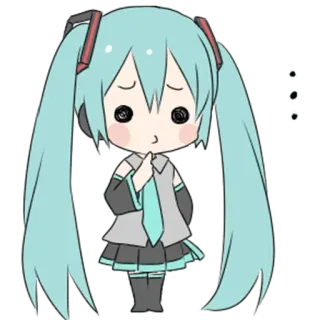 🤔 7f317a17 Hatsune Miku 애니메이션, 보컬로이드, 귀여운, SD캐릭터, 하츠네 미쿠, 만화, 귀여움 telegram sticker