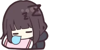 😴 a2133f66 ね 애니메이션, 졸린, 귀여운, 카와이, 피곤한, zzz telegram sticker