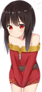 👀 badb96ff Megumin Konosuba 애니, 소녀, 귀여운, 메구밍, 코노스바, 마법사 telegram sticker