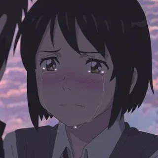 🥺 d4904bf7 悲しい, 泣く, アニメ, 女の子, エモい telegram sticker