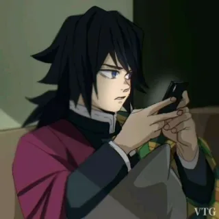 🐾 102ef4b3 Giyu Tomioka Demon Slayer Anime, Giyu Tomioka, Demon Slayer, Personage, Manga, TV Serie, Telefoon, Anime personage telegram sticker