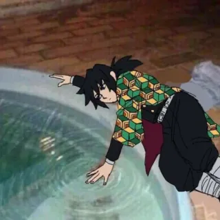 🐾 7f263b91 Giyu Tomioka Demon Slayer Anime, Demon Slayer, Giyu Tomioka, Manga, Grappig, Personage, Waifu, Schattig, Meme telegram sticker