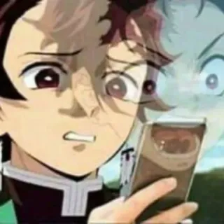 🐾 83a313c8 Tanjiro Kamado Demon Slayer Anime, Demon Slayer, Tanjiro, Manga, Telefoon, Bezorgd telegram sticker