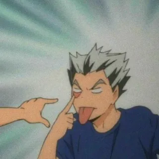 🐾 9be77332 Bokuto Koutarou Haikyuu!! Anime, Grappig, Haikyuu, Bokuto Koutarou, Gek, Cartoon telegram sticker