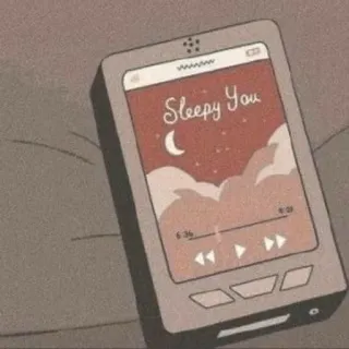 🌟 2e41c78d Sleepy You sueño, luna, música, canción, nubes, relajación, lo-fi, estética telegram sticker