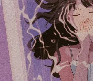 🌟 64b97170 Anime, Chica, Llorando, Triste, Emocional, Manga telegram sticker