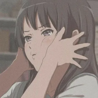 🌟 8367ef27 Anime, Chica, Cara, Expresión, Manga, Lindo telegram sticker