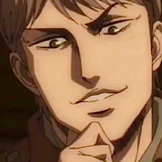 😈 167b1b40 Jean Kirstein Attack on Titan anime, manga, Jean Kirstein, Attack on Titan, funny, smug, character telegram sticker