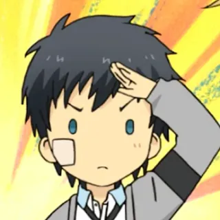 👍 92d4db6d anime, manga, character, salute, boy, cute telegram sticker