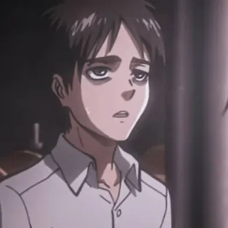 😪 a44637d3 Eren Yeager Attack on Titan anime, eren yeager, attack on titan, tired, exhausted telegram sticker